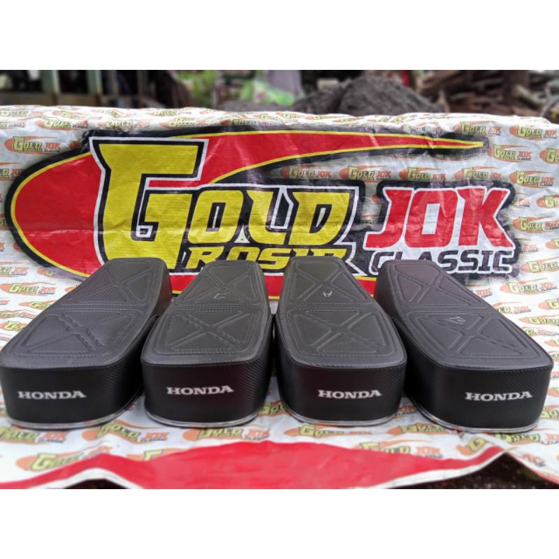 Jok cb100 glatik SPON ATOS ANTI GEMBOS PLAT GALVANIS-JOK CB KARBON MOTIF XX