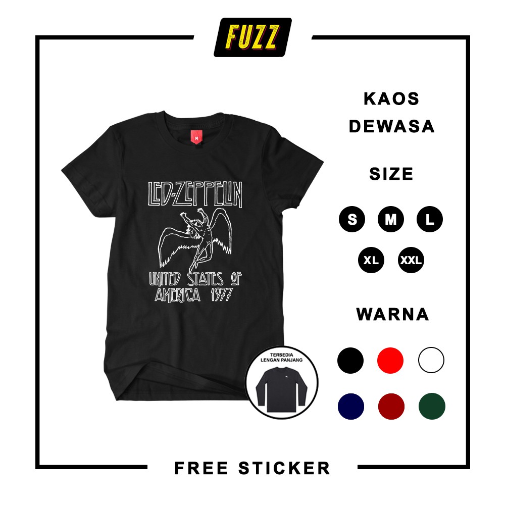 KAOS BAND / KAOS LED ZEPPELIN / BAJU KAOS PRIA WANITA DISTRO MUSIK PUNK ROCK METAL