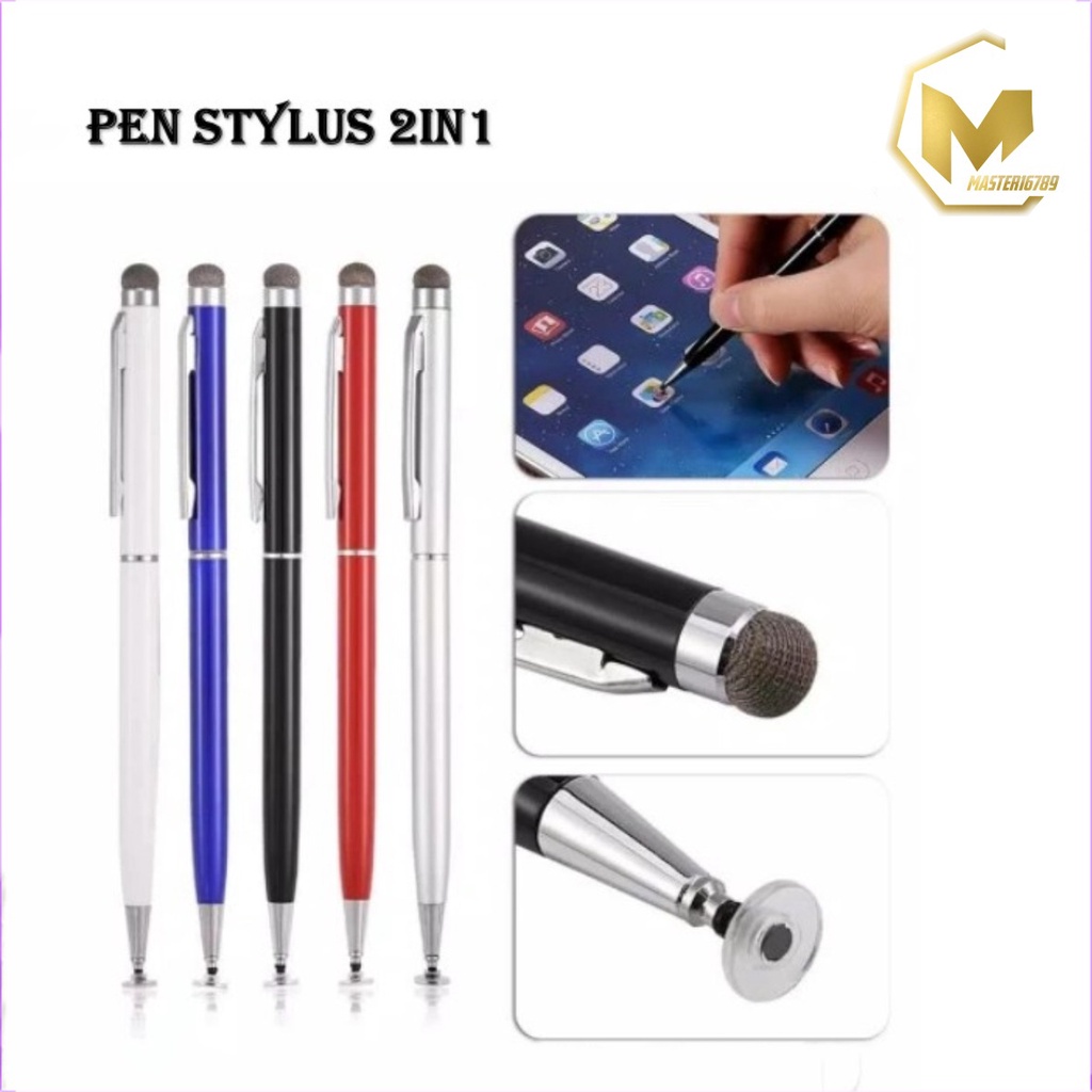 STYLUS PEN UNIVERSAL 2IN1 BALLPOINT PULPEN PENA SMARTPHONE HANDPHONE HP TOUCHSCREEN TOUCH SCREEN SENSITIVE TABLET CAPACITIVE MA2270