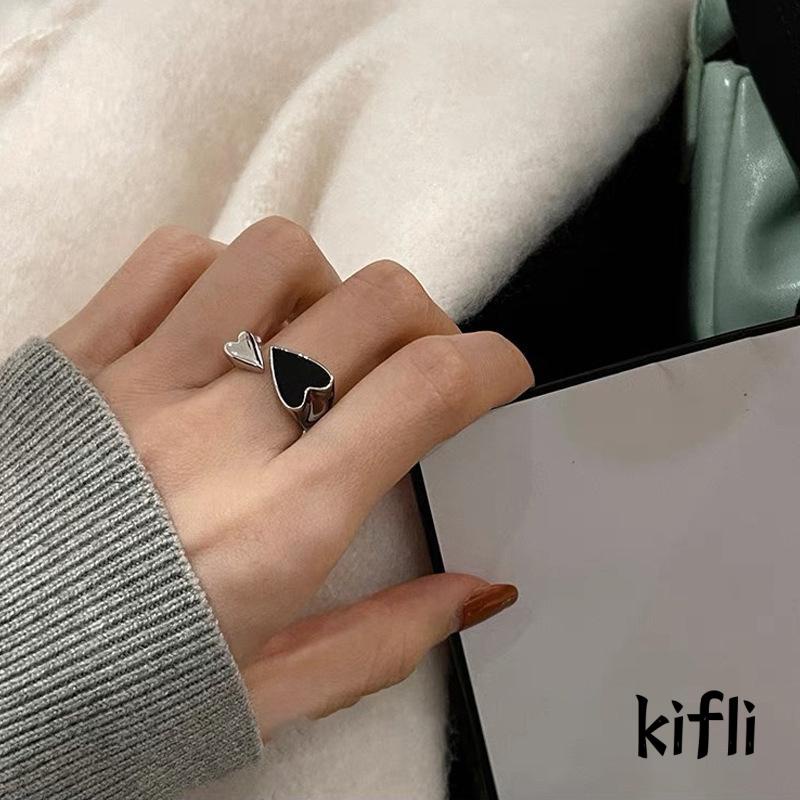 Cincin Jari Telunjuk Adjustable,Bentuk Hati,Untuk Wanita