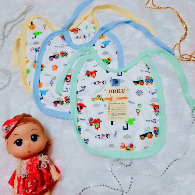 Slabber Bayi Ddku Baby tatak iler bahan Cotton