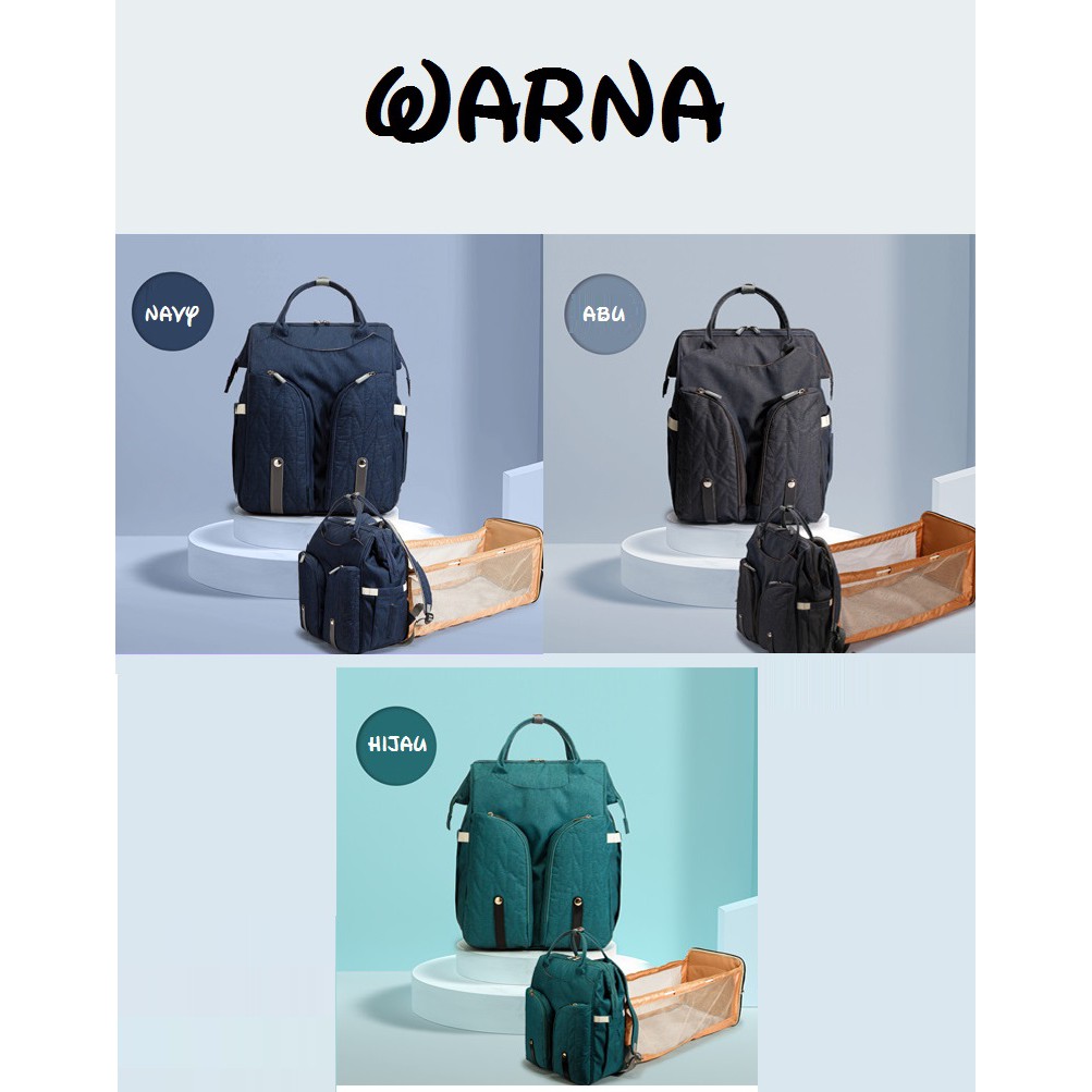 ransel 2 in 1 Tas bayi kasur TSL04 Perlengkapan Bayi Diaper bag susu Backpack baby bed travel