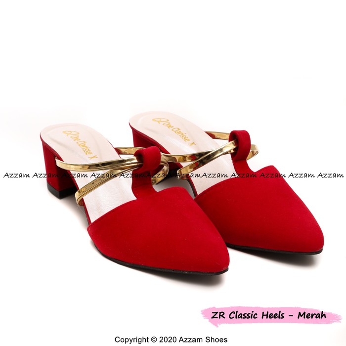 Termurah Sandal Wedges Wanita Mutiara Wejes / Wedjes/ Weges LW584 Big Heels Zara Classic Merah - Me