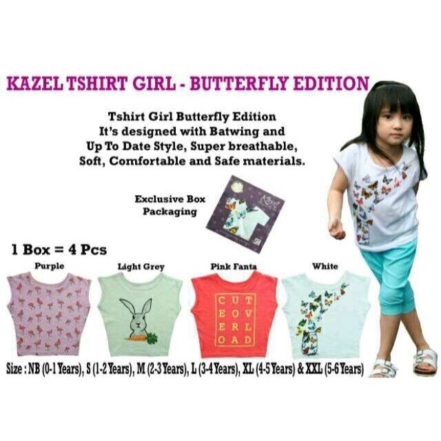 PNB21 KAZEL TSHIRT GIRL BUTTERFLY EDITION