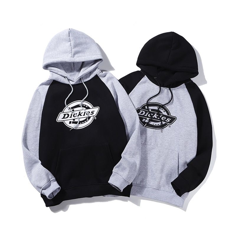 Hoodie DICKIES Mix 2 Warna Big size S - XXXXXL(6XL) Jaket Sweater Raglan Kombinasi Hitam Mix Abu Muda Misty Gray Grey Pria Wanita Jumbo Oversize Fleece 5XL 4XL 3XL 2XL XL L M Two Tone