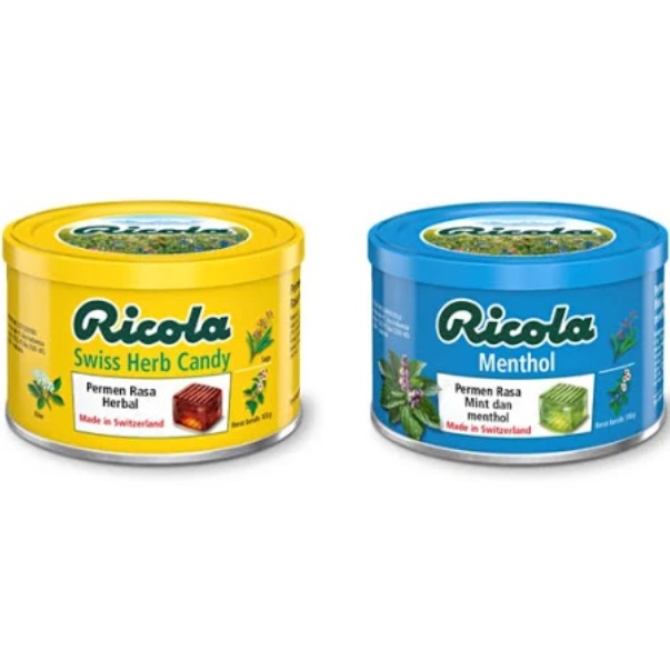 

Ricola Swiss Herb Permen Pelega Tenggorokan Rasa Mint 100G