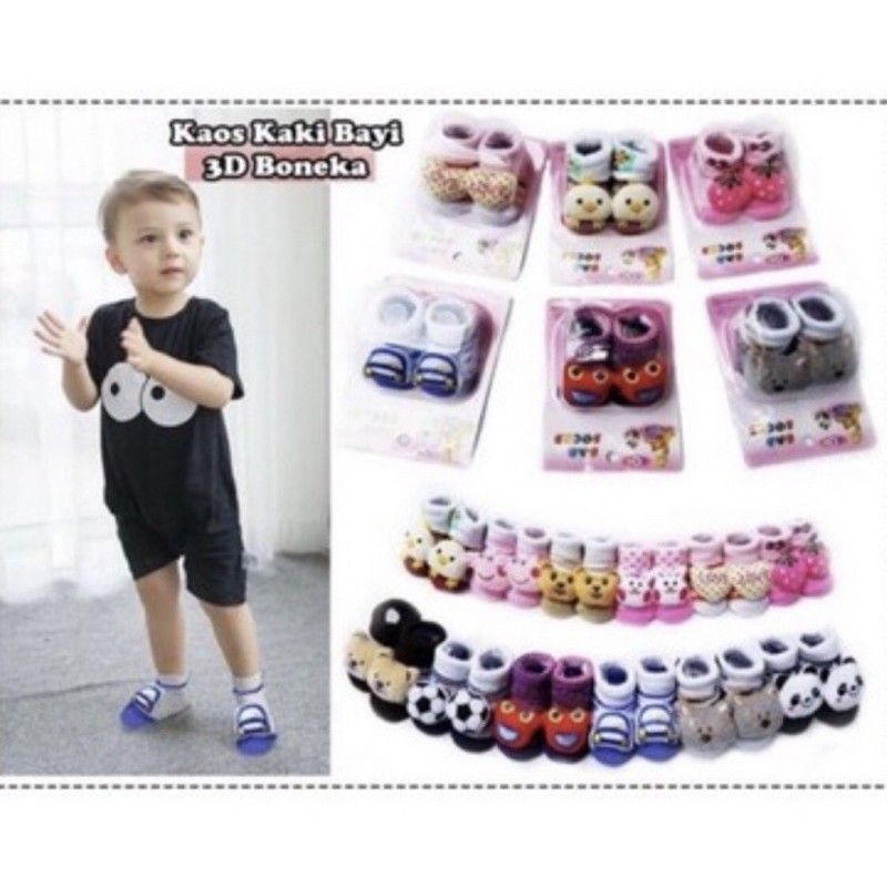 Baby Mika / kaos kaki Boneka / Kaos Kaki Bayi Karakter / Kaos Kaki bayi 0-12 bulan /  Kaos Kaki Bayi cowok - cewek