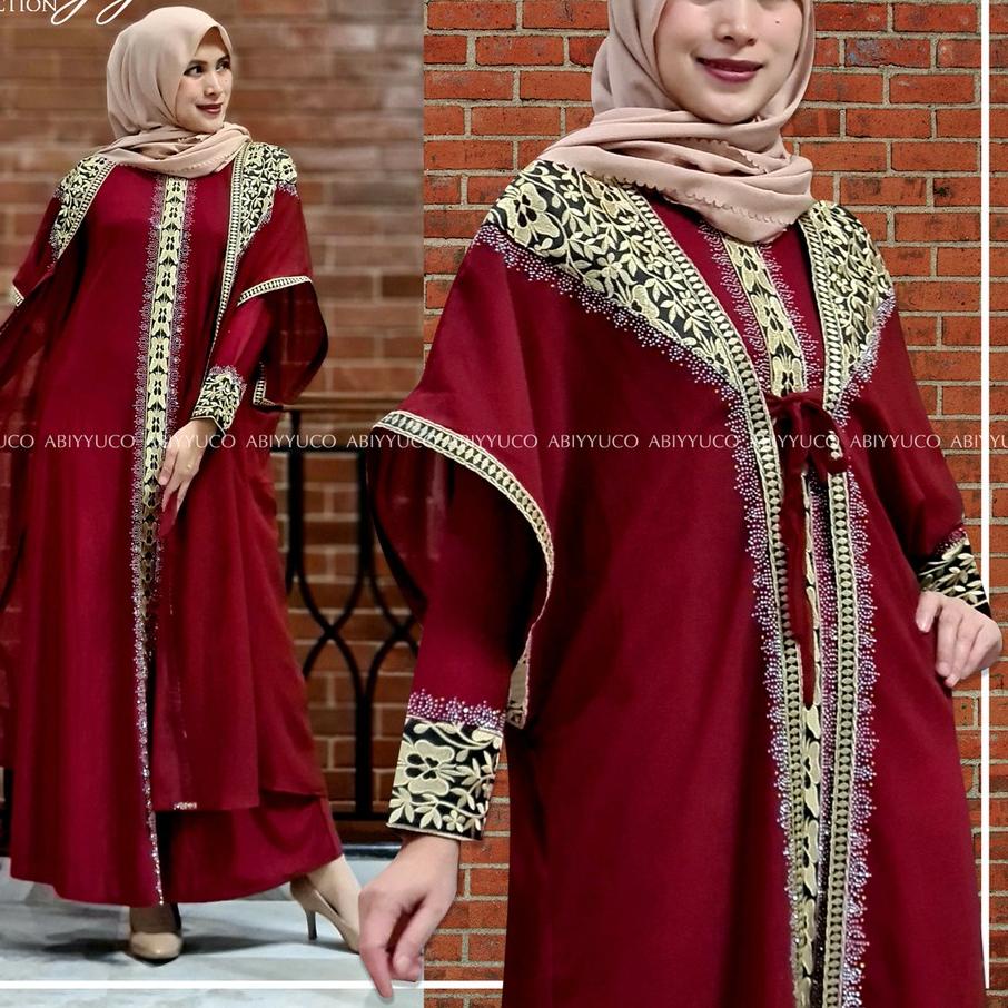 ☁ Abaya Turkey / Abaya Jumbo / Ready size S (LD 88 cm), M, L, XL, XXL, XXXL, XXXXL (LD 130) . Bahan 
