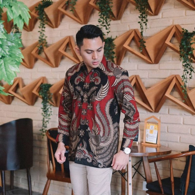 Tejo Anom Kemeja Batik Pria Lengan Panjang Big Size M L XL XXL XXXL XXXXL XXXXXL Batik Pria Jumbo