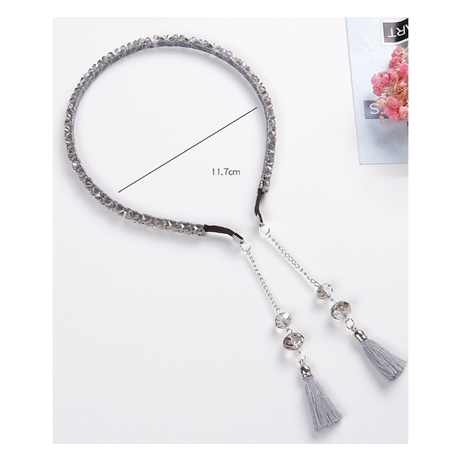 LRC Bando Fashion Tassel Decorated Hair Hoop F114XX