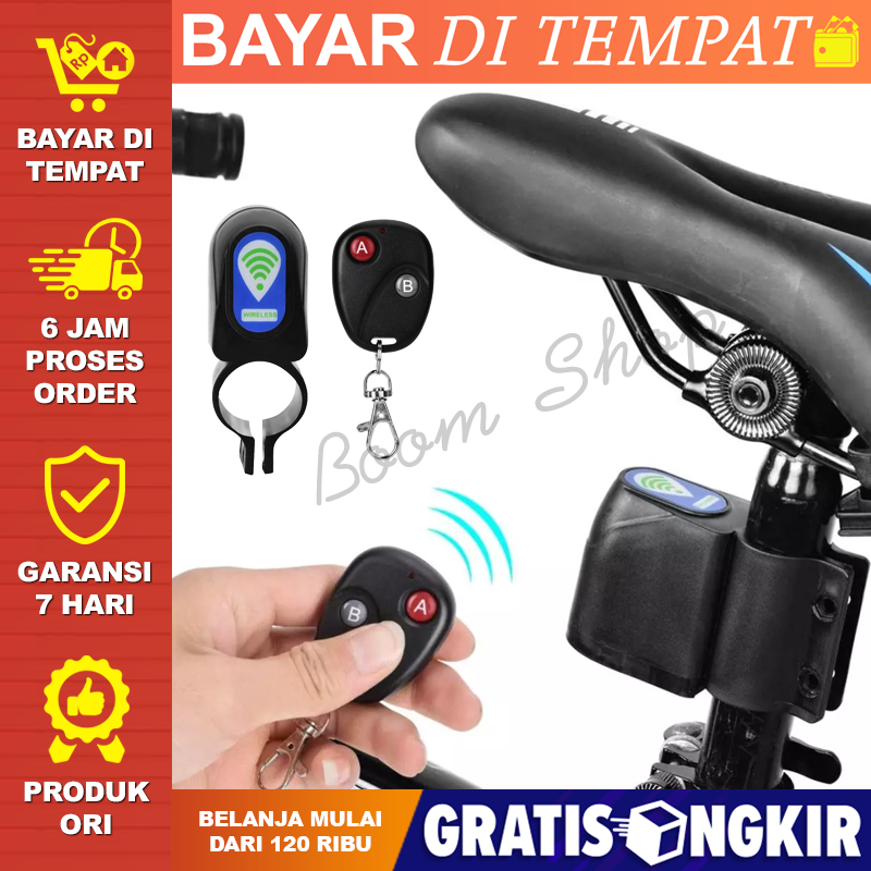 Alarm Gembok Sepeda Alarm Kunci Sepeda Gunung Anti Maling Alarm Sepeda dengan Remote Control