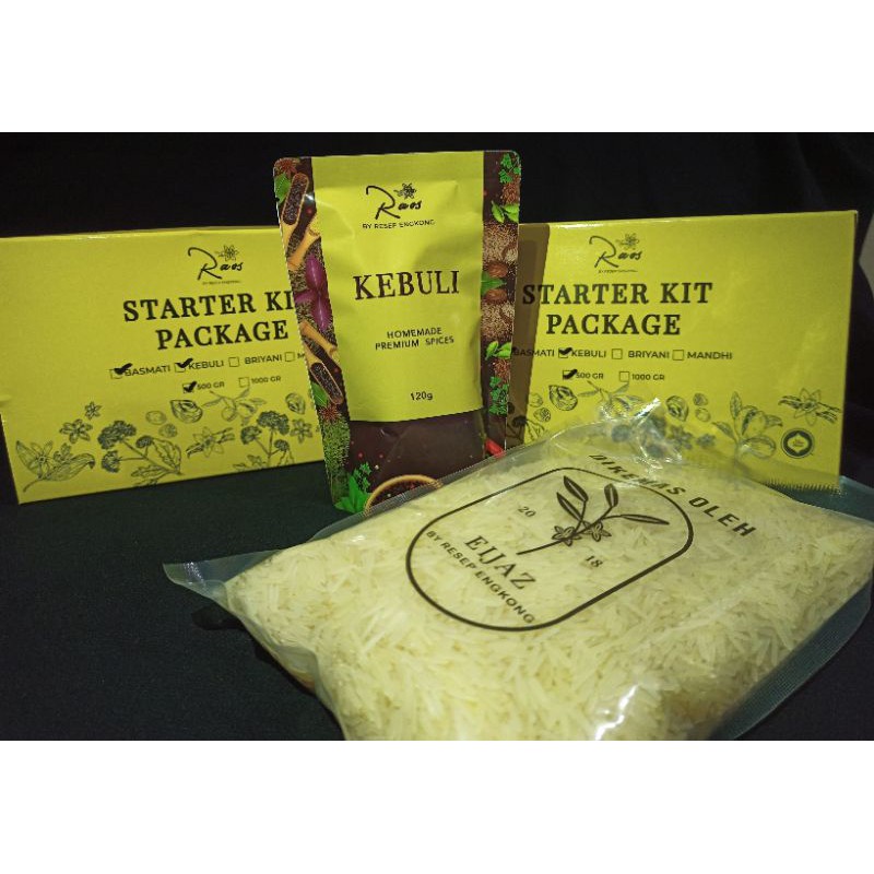 Paket bumbu kebuli dan beras basmati