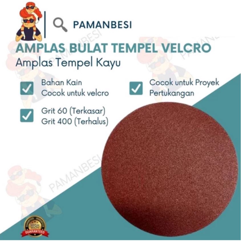 GRIT 400 Amplas velcro bulat amplas tempel amplas sanding disc 4 inch