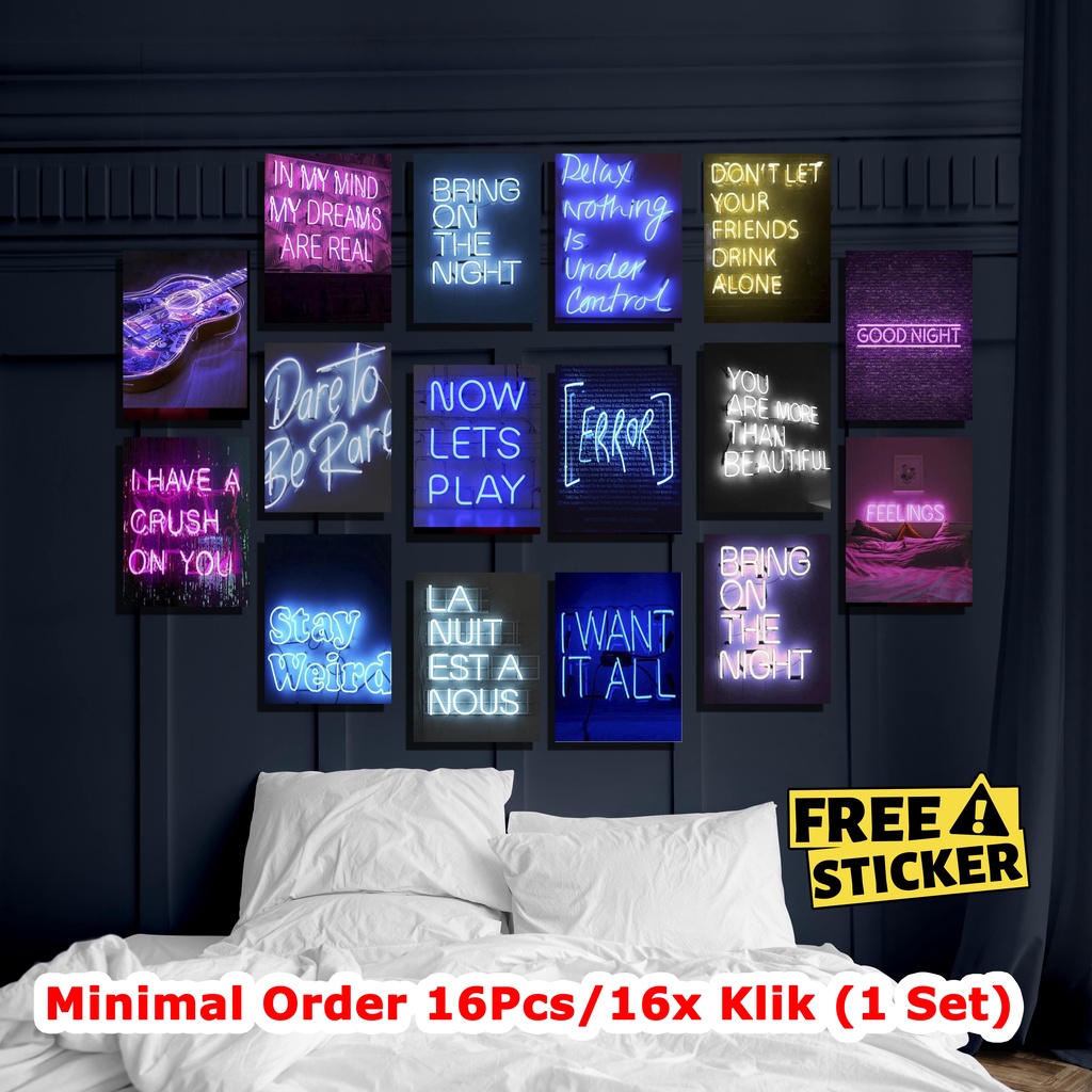 hiasan dinding aesthetic Kamar Cowok Distro aesthetic wall collage wall art wall decor hiasan dindin