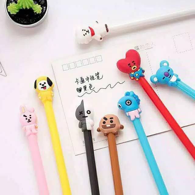 

BTS Stuff BT 21 BLACK INK ARMY CARTOON