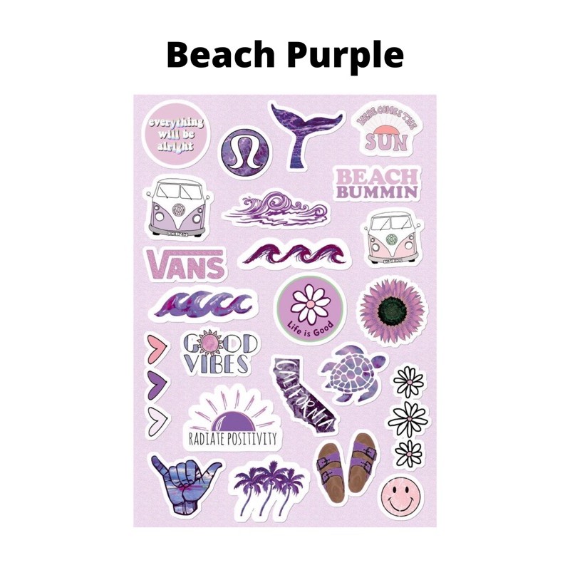 Sticker Beach Pack Set Aesthetic Tumblr Murah