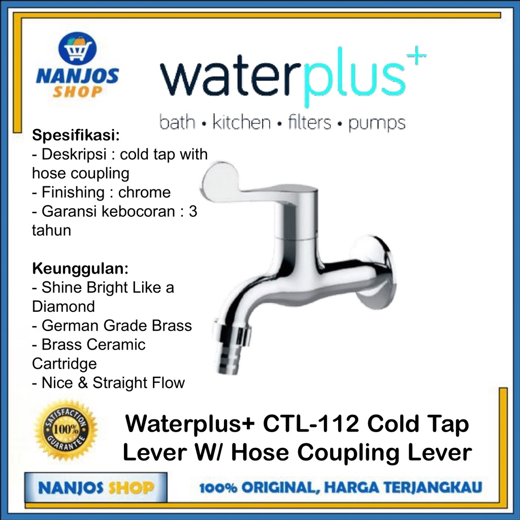 Waterplus Keran / Kran Tembok / Wall Tap Ctl 112 / Ctl112 / Ctl-112