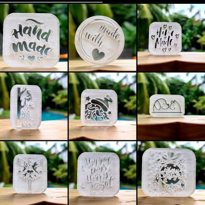 

Letter Custom Acrylic Stamp Soap Ceramic Clay Sabun Keramik