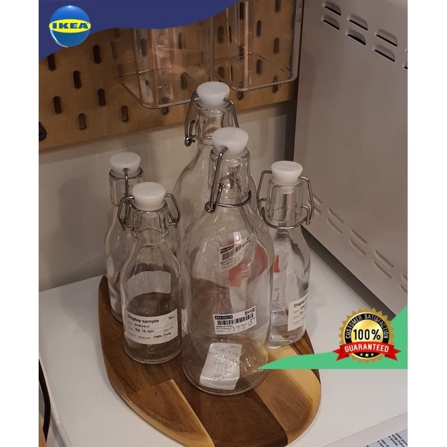 Botol Minum Dengan tutup Kedap udara BOTOL Kaca Tempat air Minum dengan penutup Botol Kopi Susu miny