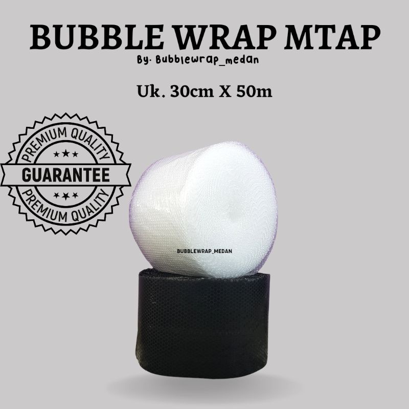 

BUBBLE WRAP MTAP 30cm x 50m HITAM BENING × 30 CM 50 M GOJEK GRAB TEBAL MEDAN