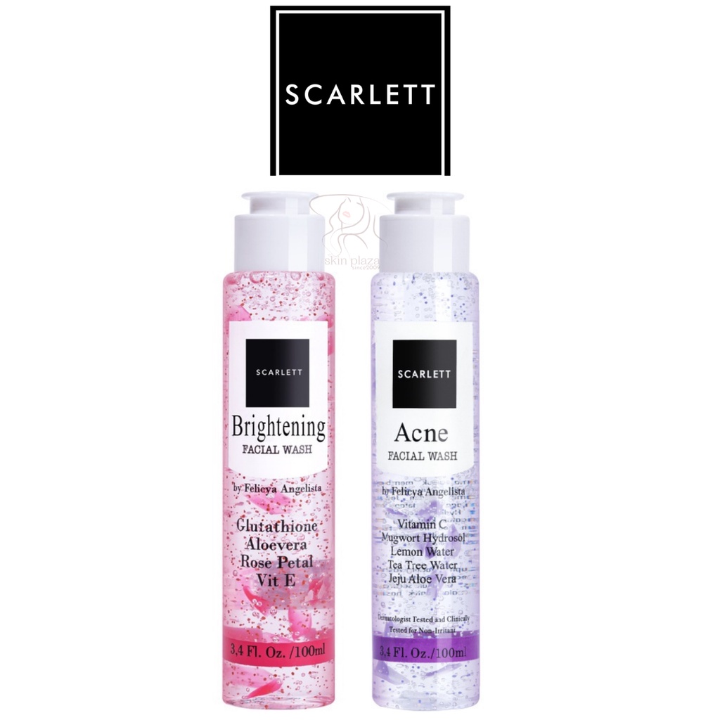 Scarlett Whitening Body Lotion Shower Body Scrub Facial Wash Eye Serum Cream Day Night Toner Brightly Acne Mask To Glow Mini Age Delay Series Felicya Angelista Free Gift
