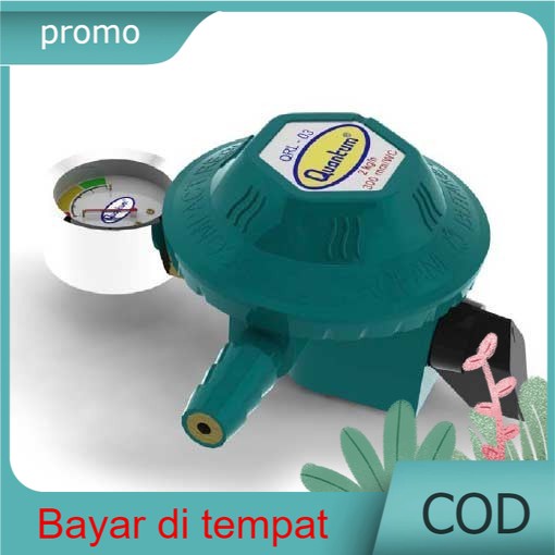 Regulator Kompor Gas + meter Quantum QRL 03 original