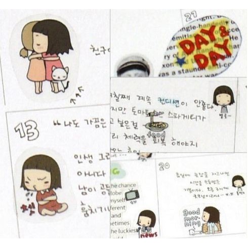 PONY BROWN DAY &amp; DAY Today Sticker II - Enjoy Everything (6pcs)