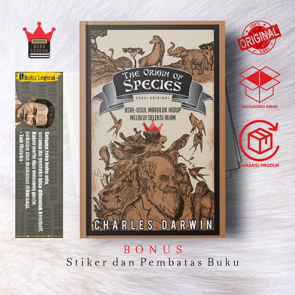 Jual Buku The Origin Of Species Asal Usul Makhluk Hidup Charles