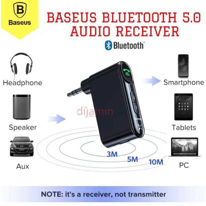 Baseus Bluetooth 5.0 Car Audio Receiver AUX Audio Mobil