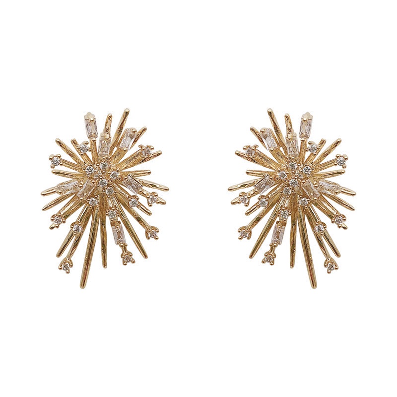 Anting Silver Needle s925 Hias Kristal Berlian Imitasi Untuk Perempuan
