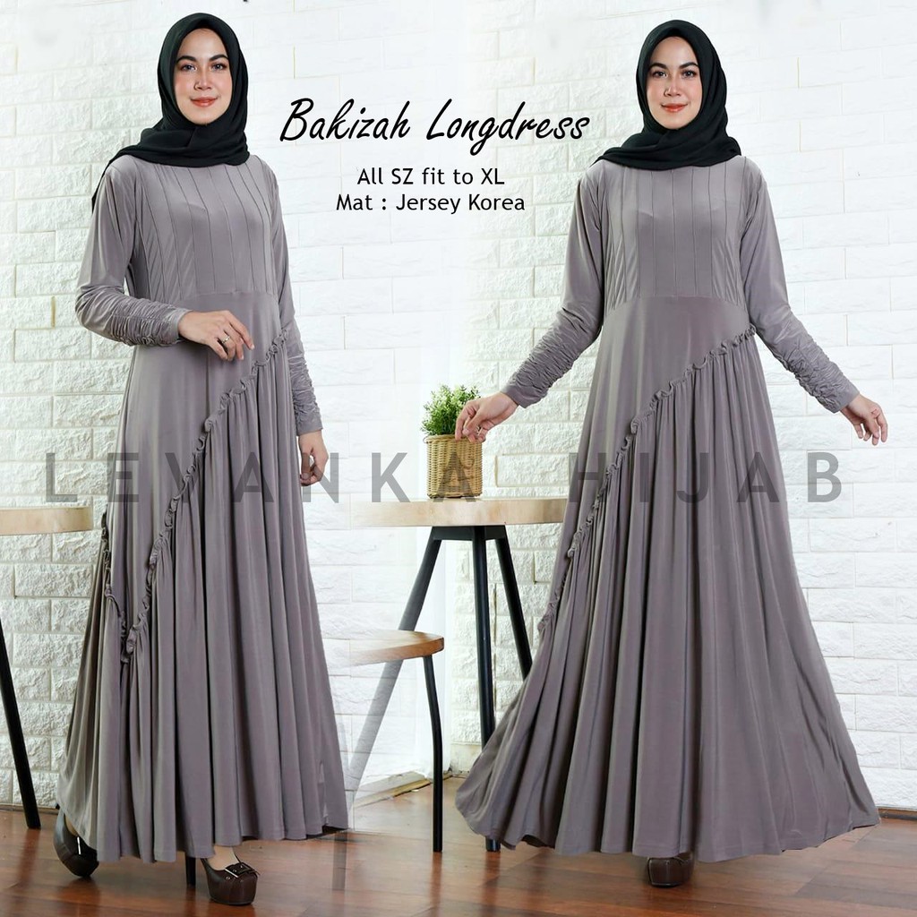 Bakizah Dress / Gamis Busui Muslimah rempel depan