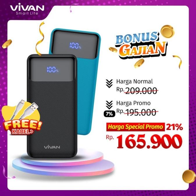 Jual Vivan Power Bank Vpb X Powerbank Mah W Output Usb Type C Fredyarsyad Shopee