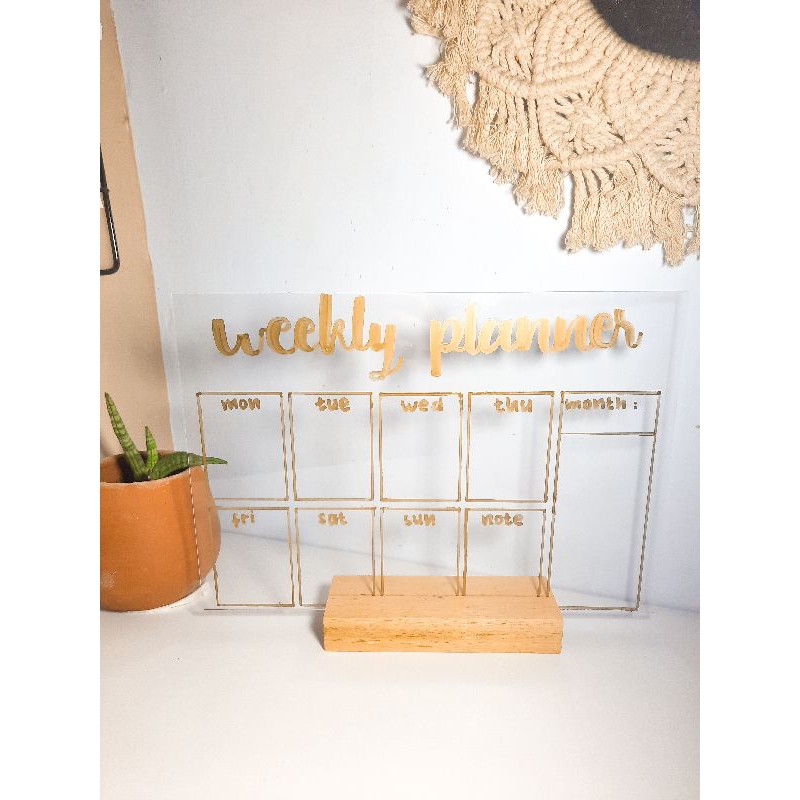 

Weekly planner acrylic - A4