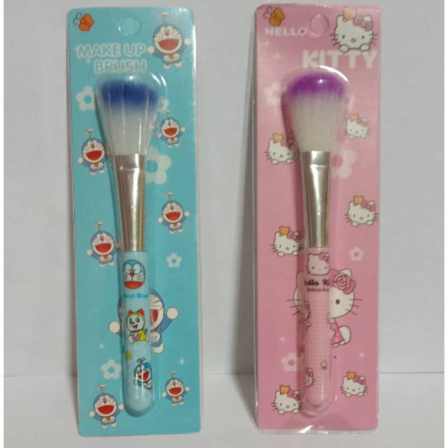 Kuas Brush Blush On Satuan Karakter Hello Kitty Doraemon Polos