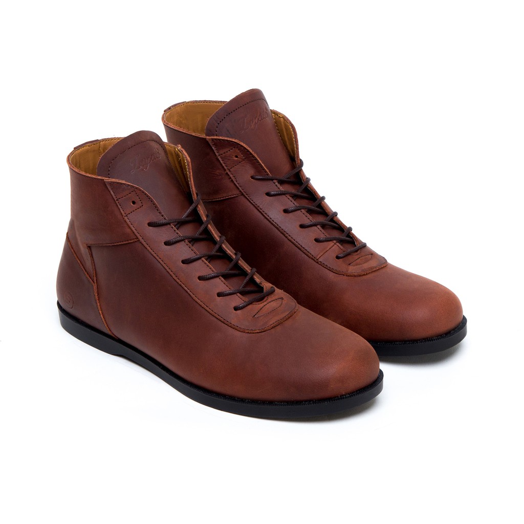 Buena Brown | Sepatu Kulit Asli Vintage Klasik Pria Cowok Casual Boots Footwear Ori | FORIND Zapato