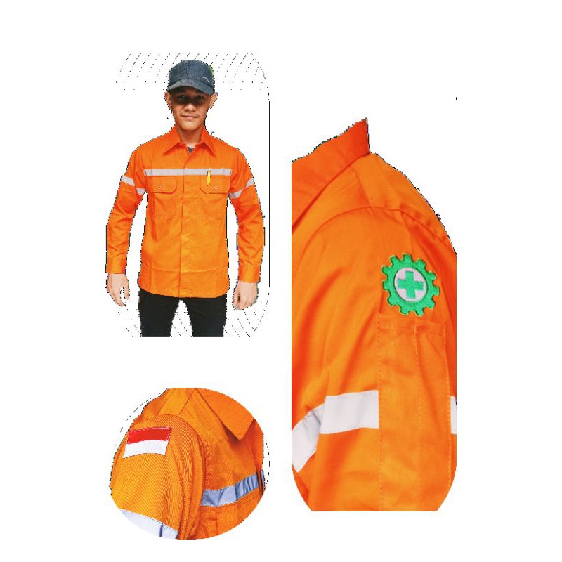 Katelpak Wearpack Safety Atasan Kemeja Kerja Atasan Katelpak Potongan Setelan