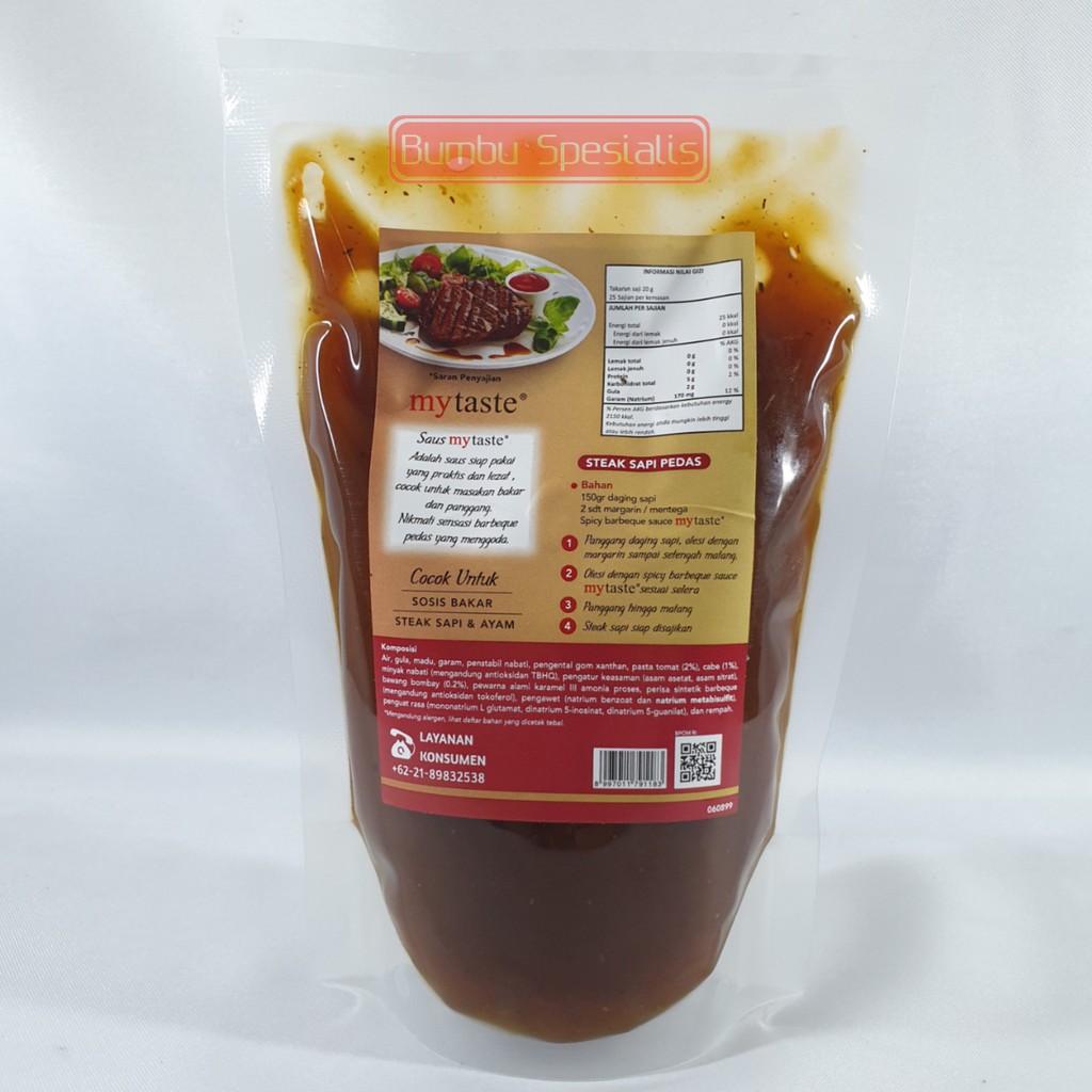 MY TASTE - Spicy Barbeque Sauce / Saus Spicy BBQ  500gr / Barbeque