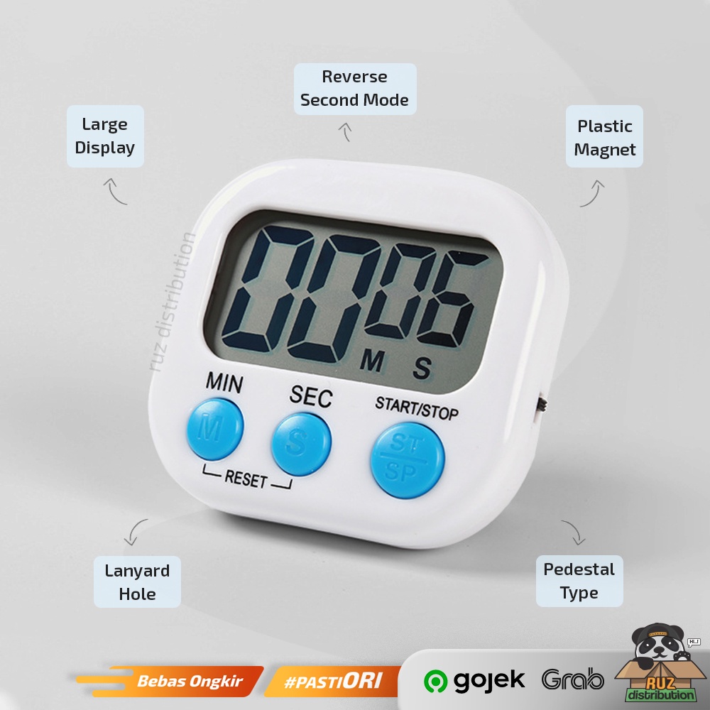 Elektronik Timer Digital Kitchen Timer Jam Alarm Stopwatch Clock