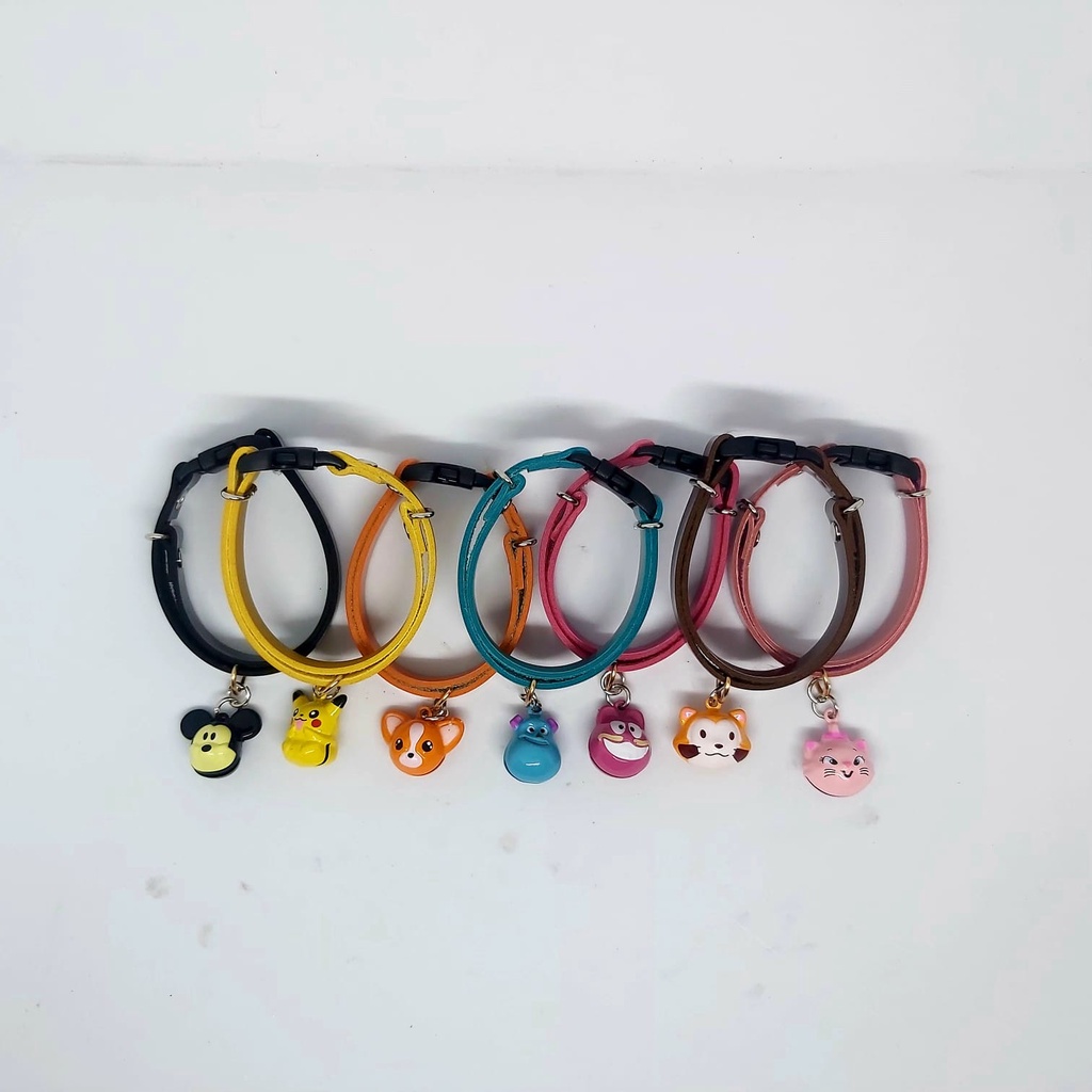 KALUNG KUCING KULIT LONCENG KARAKTER / BONEKA