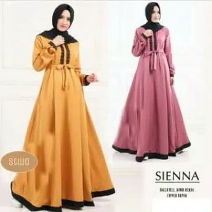 Ready Stok Sienna Dress Maxi Baju Gamis Muslim Dress Syari Wanita Gamis Pesta Limited