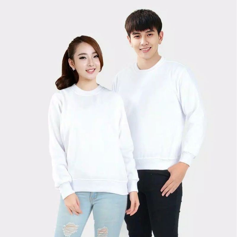 COD basic sweater polos pria wanita unisex termurah