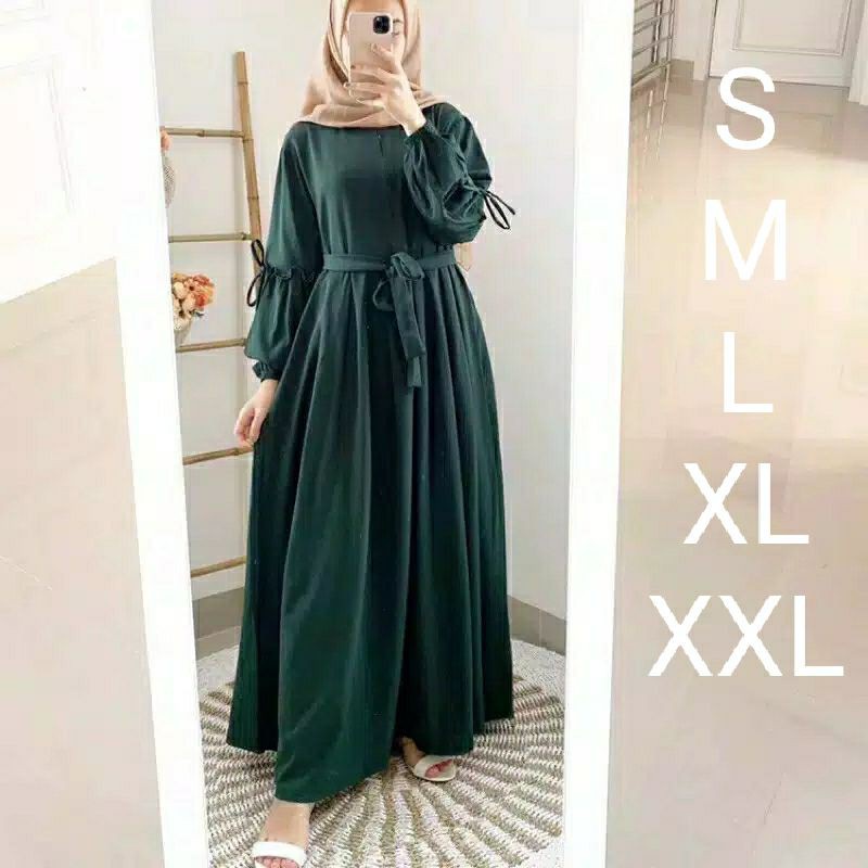 ⭐ aes27 Espa maxy hijau botol baju muslim gamis terbaru pakaian wanita