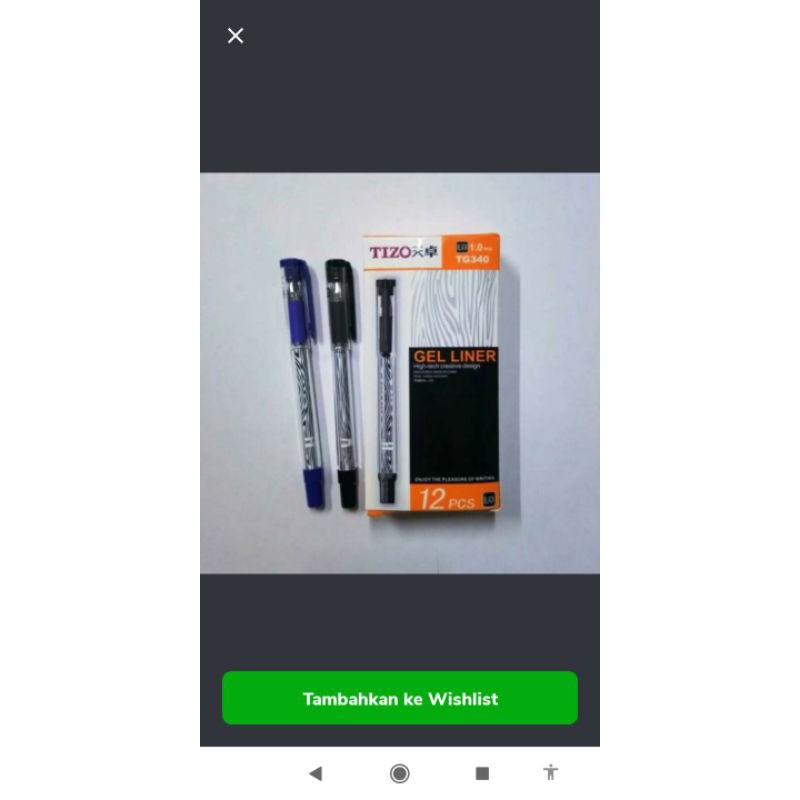 

Pulpen TIZO TG-340 1.0mm (Pack)
