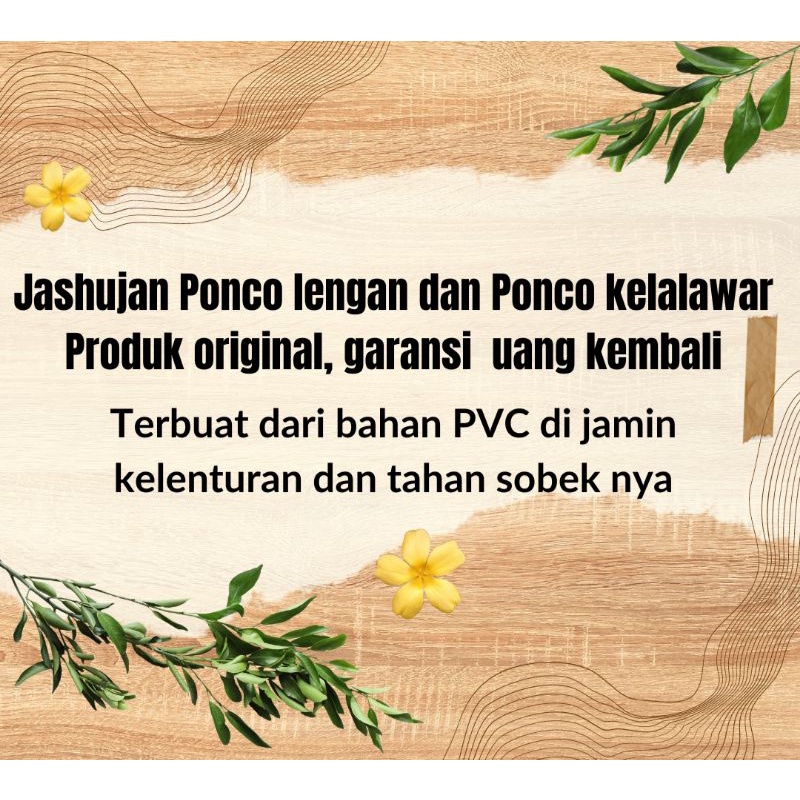 JAS HUJAN PONCO LENGAN, JAS HUJAN KELALAWAR