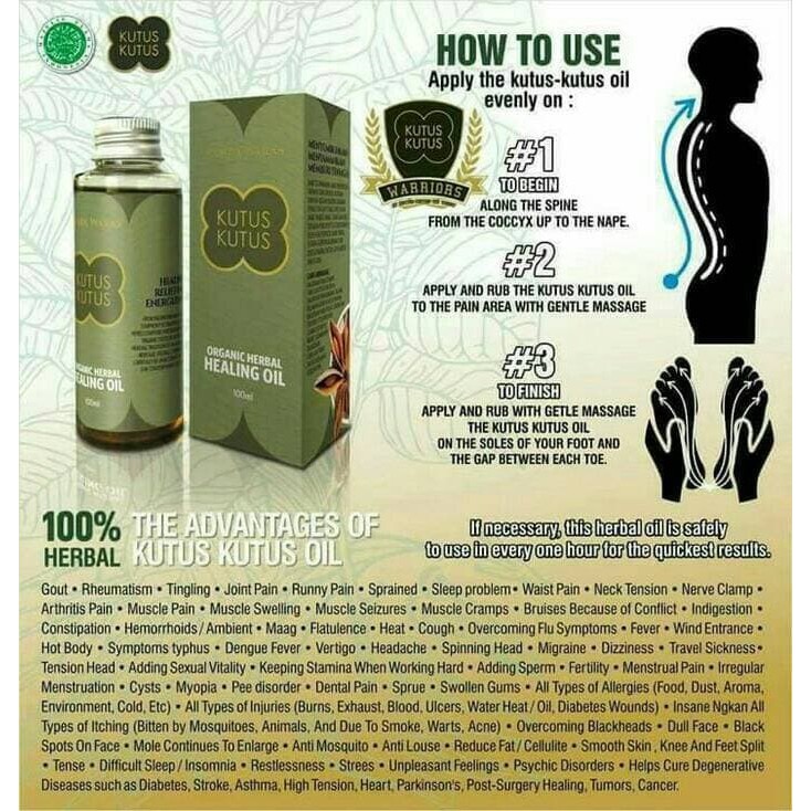 ASLI - Minyak Kutus Kutus Healing Oil 100ml - ORIGINAL 100 ML TANAMU TANAMI SABUN KALILA