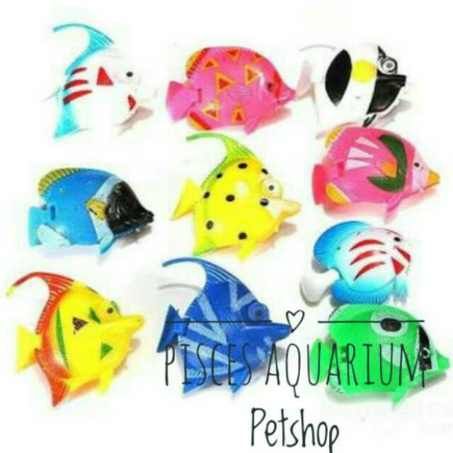 Mainan ikan plastik miniatur Aquarium