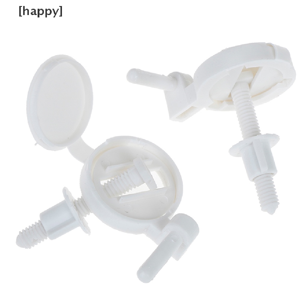 1 Set / 2pcs Sekrup Engsel Kursi Toilet Bahan Plastik Untuk Alat Perbaikan