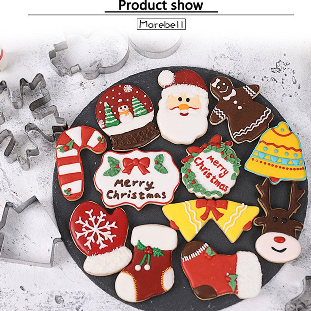 SOLIGHTER 5/7PCS Christmas Cookie Cutter Elk Santa Claus Xmas Theme Cake Mould