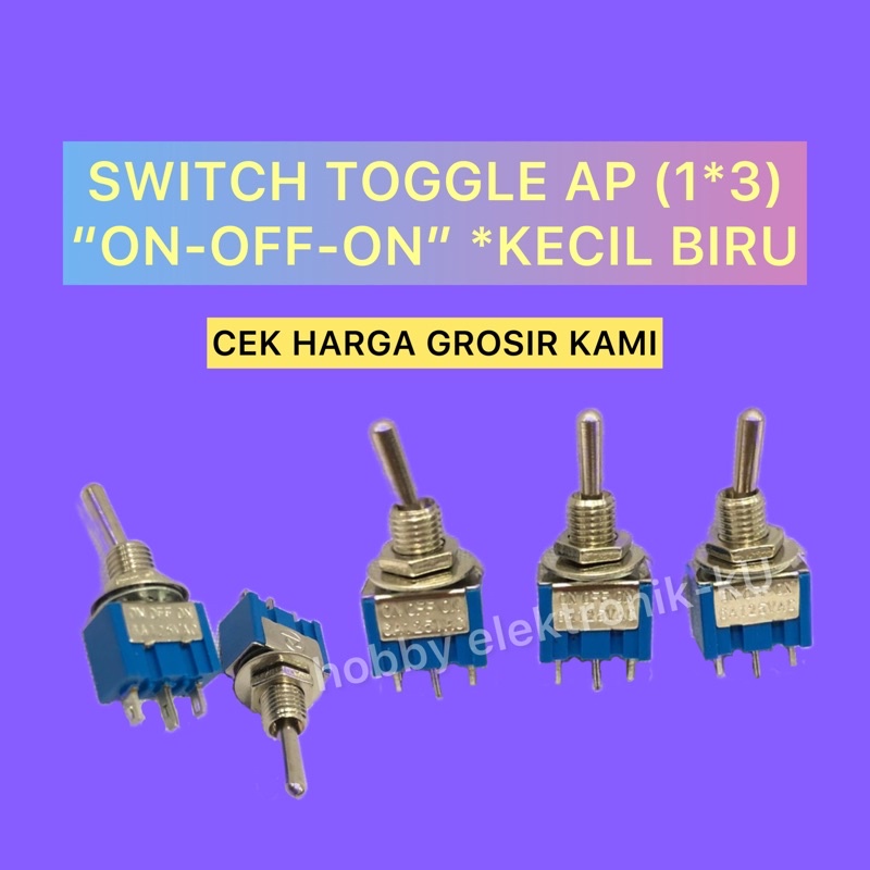 SWITCH TOGGLE AP 1x3 ON OFF ON KECIL BIRU