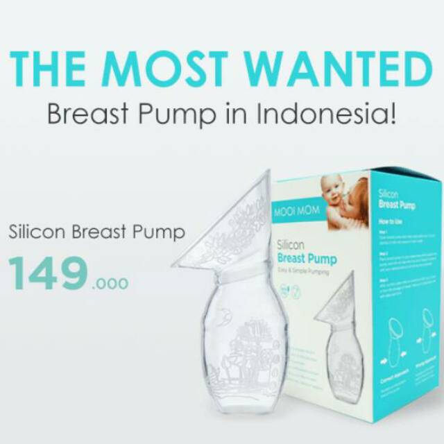 Mooimom Silicone Breast Pump + Free Lid NEW